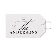 Eenvoudige familienaam kerstfeestdag Label