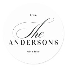 Eenvoudige familienaam kerstfeestdag Sticker