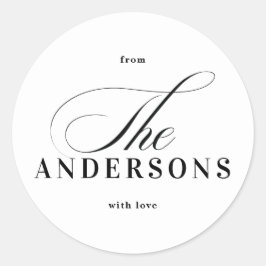 Eenvoudige familienaam kerstfeestdag Sticker