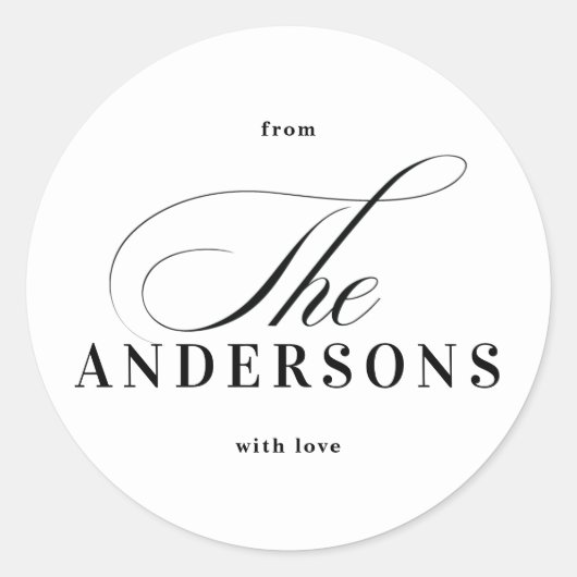 Eenvoudige familienaam kerstfeestdag Sticker (Voorkant)