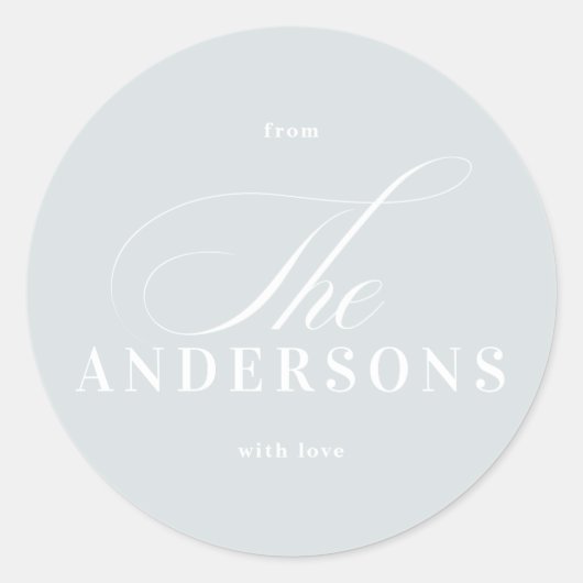 Eenvoudige familienaam kerstfeestdag Sticker (Voorkant)