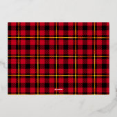 Eenvoudige familienaam kerstscript legant folie feestdagenkaart (Achterkant)