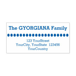 Eenvoudige familienaam plus adres Rubber Stempel