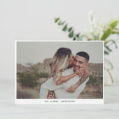 Eenvoudige Fancy Calligrafie Black Script Weduwen Bedankkaart (Staand voorkant)