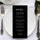 Eenvoudige Fancy Kalligrafie Rustieke Wedding Menu