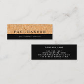 Eenvoudige Faux Cork Print Mini Visitekaartje (Voorkant / Achterkant)