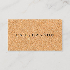 Eenvoudige Faux Cork Print Visitekaartje
