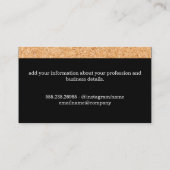 Eenvoudige Faux Cork Print Visitekaartje (Achterkant)
