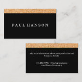 Eenvoudige Faux Cork Print Visitekaartje (Voorkant / Achterkant)