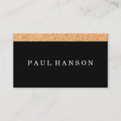 Eenvoudige Faux Cork Print Visitekaartje (Voorkant)