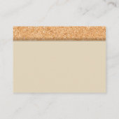 Eenvoudige Faux Cork Trim Print Visitekaartje (Achterkant)
