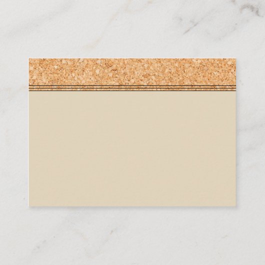 Eenvoudige Faux Cork Trim Print Visitekaartje (Achterkant)