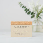 Eenvoudige Faux Cork Trim Print Visitekaartje (Staand voorkant)