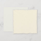Eenvoudige Faux-Deckle Edge Square Invitation-Sjab (Voorkant / Achterkant)