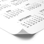 Eenvoudige Faux Gold 2017-serie fotokalender Poster (Hoek)