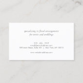 Eenvoudige Faux Gold Bloem Boeket Floral Designer Visitekaartje (Achterkant)