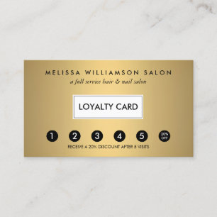 Eenvoudige Faux Gold Customer Loyalty Punch Card
