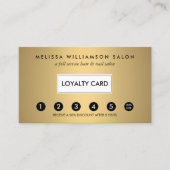 Eenvoudige Faux Gold Customer Loyalty Punch Kaart (Voorkant)