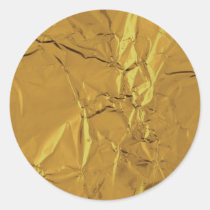Eenvoudige Faux Gold Foil. Ronde Sticker