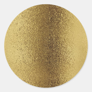 Eenvoudige Faux Gold Foil. Ronde Sticker