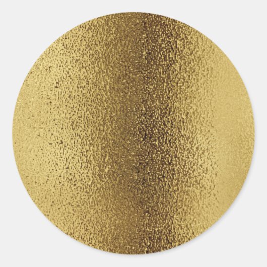 Eenvoudige Faux Gold Foil. Ronde Sticker (Voorkant)