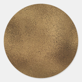 Eenvoudige Faux Gold Foil. Ronde Sticker