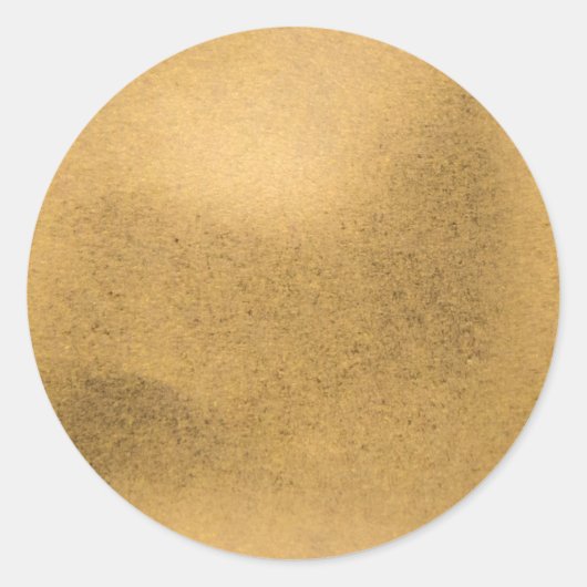 Eenvoudige Faux Gold Foil. Ronde Sticker (Voorkant)