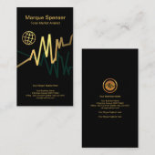 Eenvoudige Faux Gold Global Graph-investering Visitekaartje (Voorkant / Achterkant)