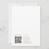 Eenvoudige Faux Gold Kalligrafie van de bruiloft v Kaart (Achterkant)