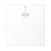 Eenvoudige Faux Gold Key Realtor-Logo Notitieblok (Voorkant)