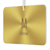 Eenvoudige Faux Gold Naam en Monogram Luchtverfrisser (Links)