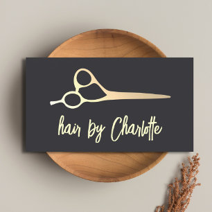 Eenvoudige Faux Gold Scissers haarlijst Visitekaartje