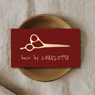 Eenvoudige Faux Gold Scissers haarlijst Visitekaartje