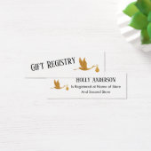 Eenvoudige Faux Gold Stork Cadeauregistratie Kaart (Bureau)
