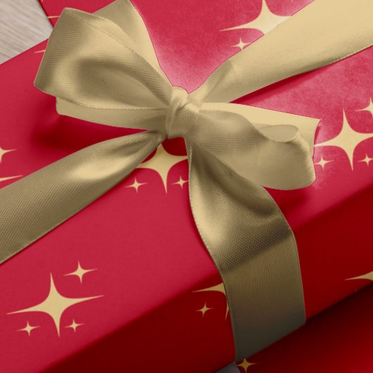 Eenvoudige faux gouden kerstcadeauverpakking satijnen lint