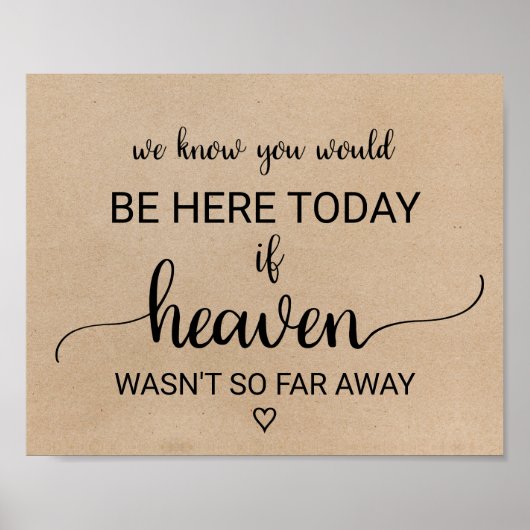 Eenvoudige faux Kraft als de hemel niet zo ver weg Poster (Voorkant)