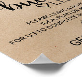 Eenvoudige Faux Kraft Calligraphy Bucket List Sign Poster (Hoek)