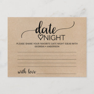 Eenvoudige Faux Kraft Calligraphy Date Night Idea  Briefkaart