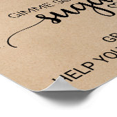 Eenvoudige Faux Kraft Calligraphy Gimme some Sugar Poster (Hoek)