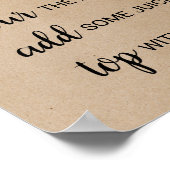 Eenvoudige Faux Kraft Calligraphy Mimosa Bar Sign Poster (Hoek)