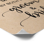 Eenvoudige Faux Kraft Calligraphy Pick A Seat Sign Poster (Hoek)