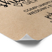 Eenvoudige Faux Kraft Calligraphy Shuttle Service  Poster (Hoek)