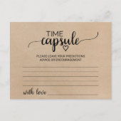 Eenvoudige Faux Kraft Calligraphy Time Capsule Kaa Advieskaart (Voorkant)