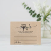 Eenvoudige Faux Kraft Calligraphy Time Capsule Kaa Advieskaart (Staand voorkant)