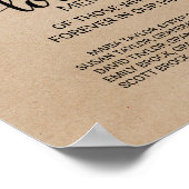 Eenvoudige Faux Kraft in Loving Memory Sign Poster (Hoek)