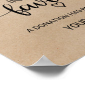 Eenvoudige Faux Kraft in plaats van Favors Sign Poster (Hoek)