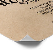 Eenvoudige Faux Kraft-kalligrafie Donut Bar Sign Poster (Hoek)