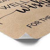 Eenvoudige Faux Kraft-kalligrafie — Gewenst teken Poster (Hoek)