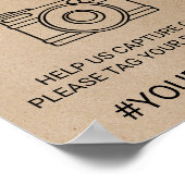 Eenvoudige Faux Kraft-kalligrafie Oh Snap Sign Poster (Hoek)