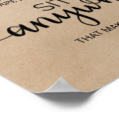 Eenvoudige Faux Kraft-kalligrafie, overal te vinde Poster (Hoek)